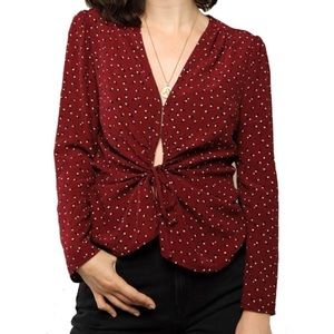 NWT Rouje Yasmine burgundy blouse